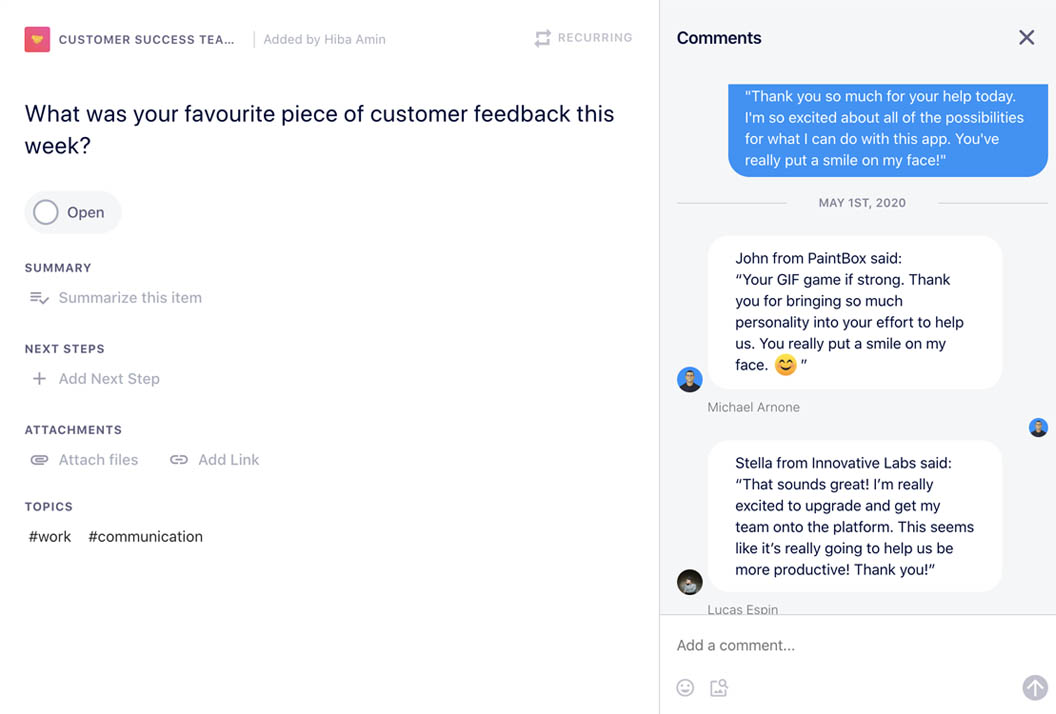 one place for all of your customer success feedback