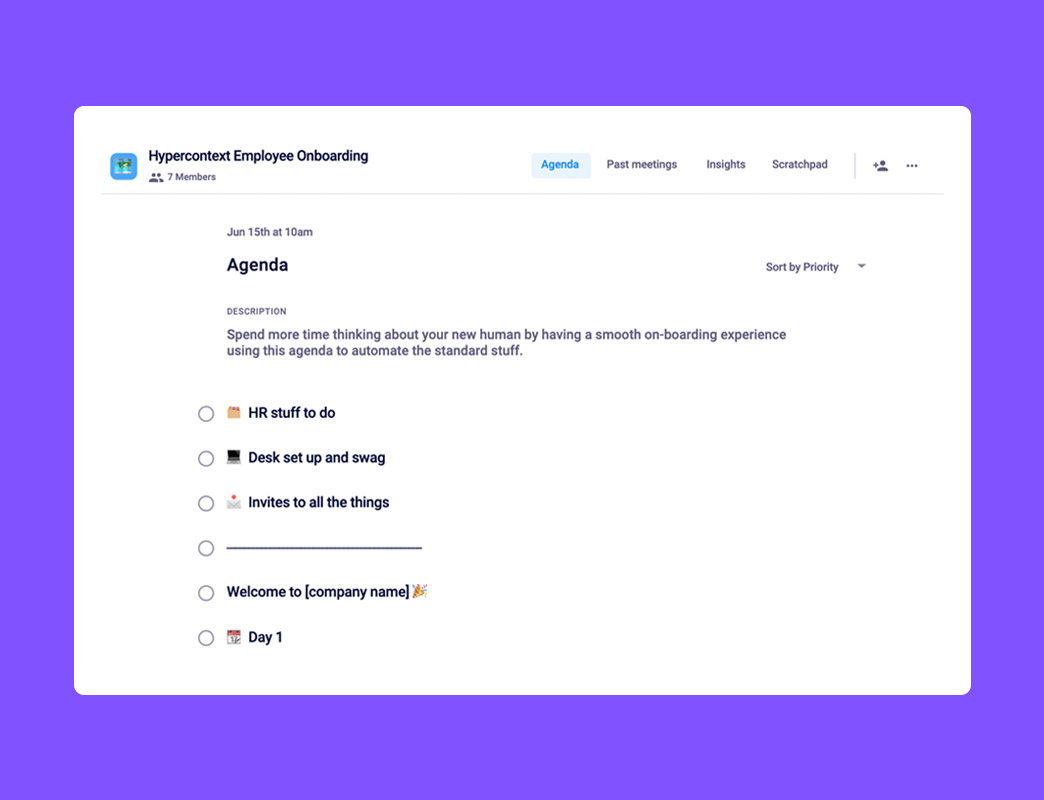 Hypercontext new employee onboarding checklist template