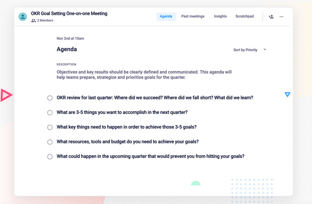 okr one-on-one meeting